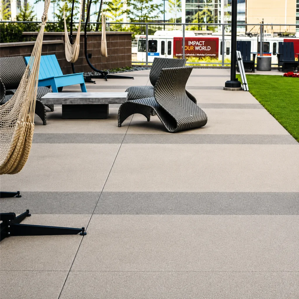 sandcrete flooring with ACI
