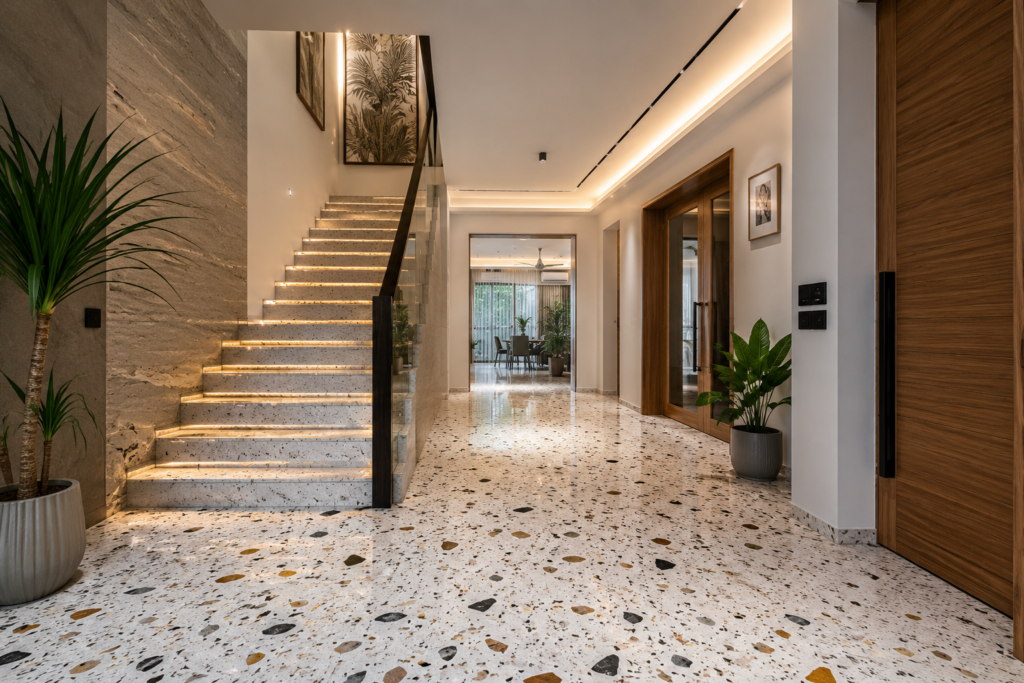 modern terrazzo flooring in india