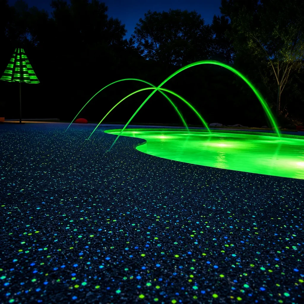 Glow concrete flooring