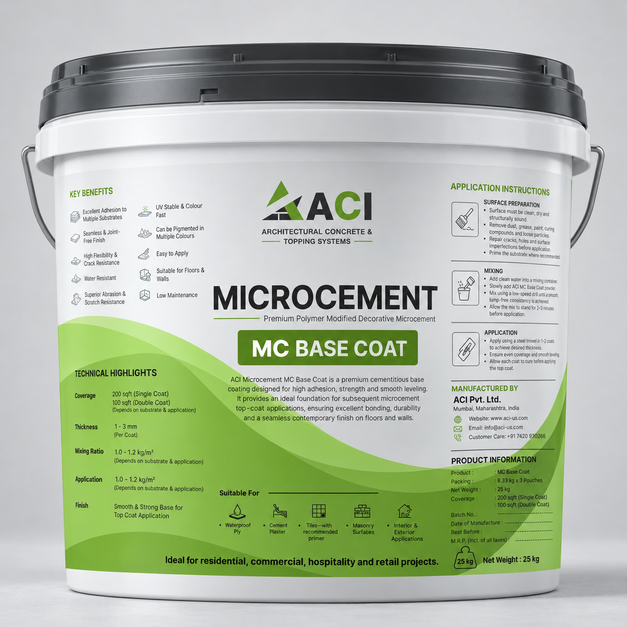 ACI Microcement Base Coat Bucket